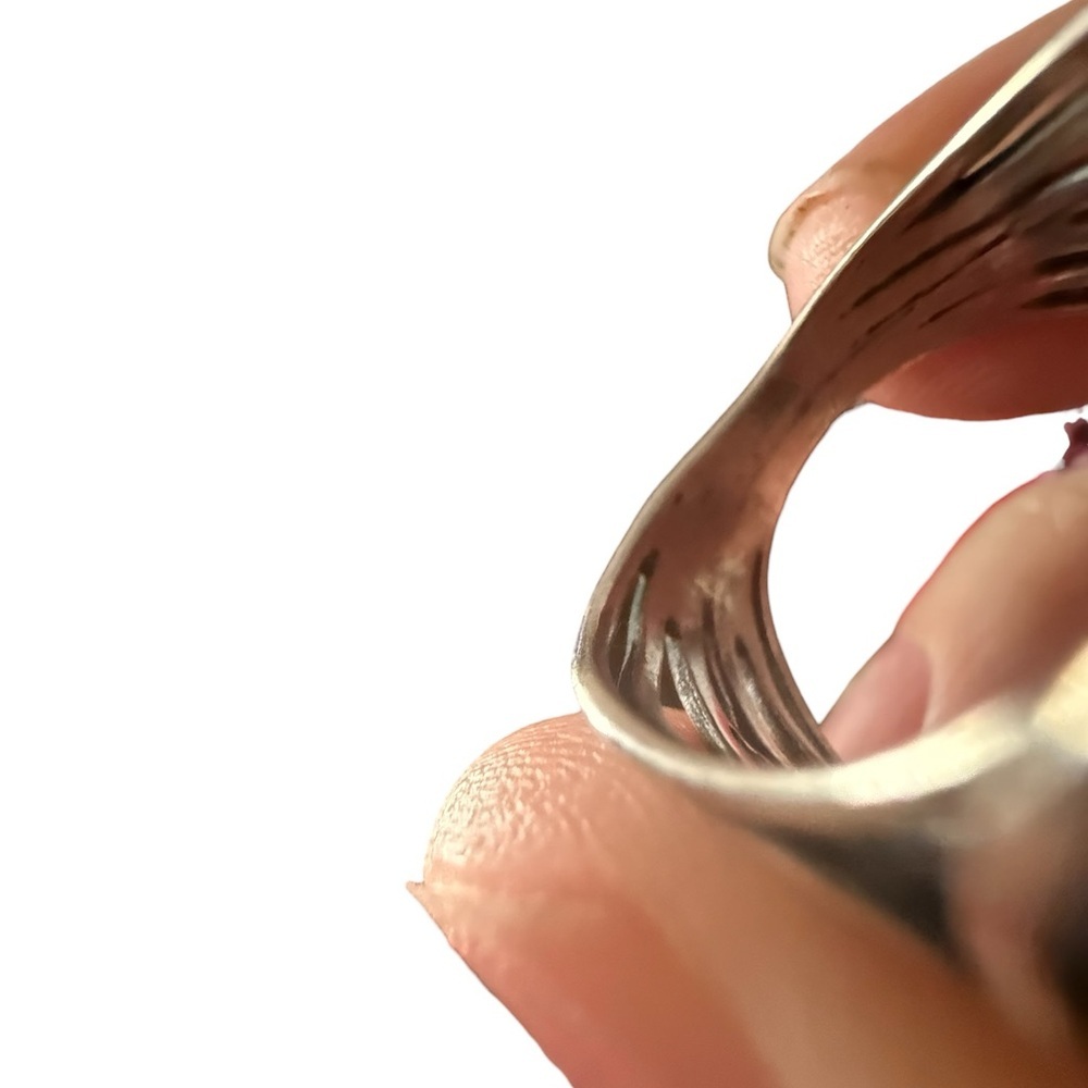 Vintage Didae 925 Israel Sterling Silver Genuine Turquoise Statement Ring - Picture 10 of 11